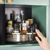Home light luxury rotating storage tray, transparent living room desktop, portable fruit plate, kitchen rotatable storage rack Application Scenario